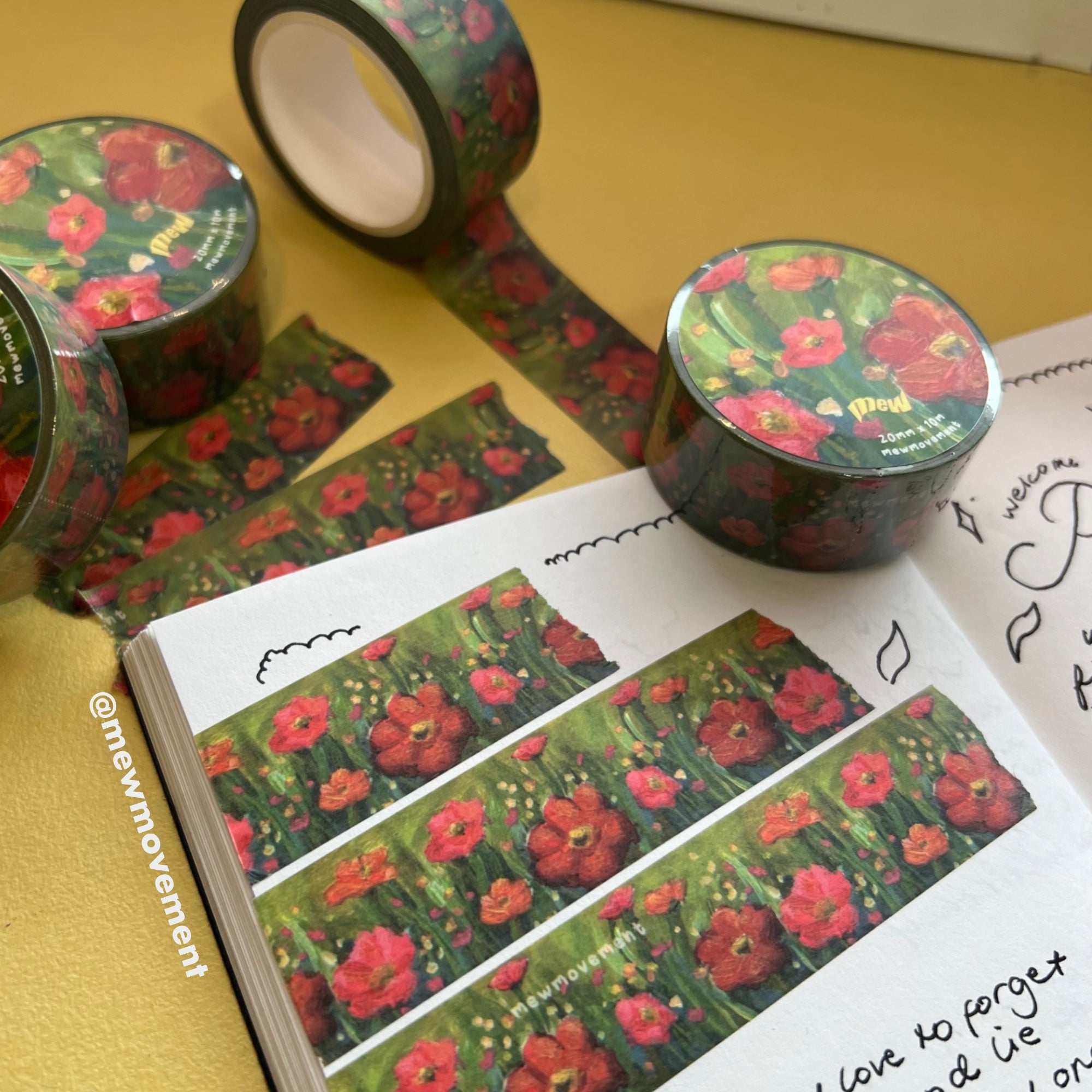 Poppy Field Washi Tape
