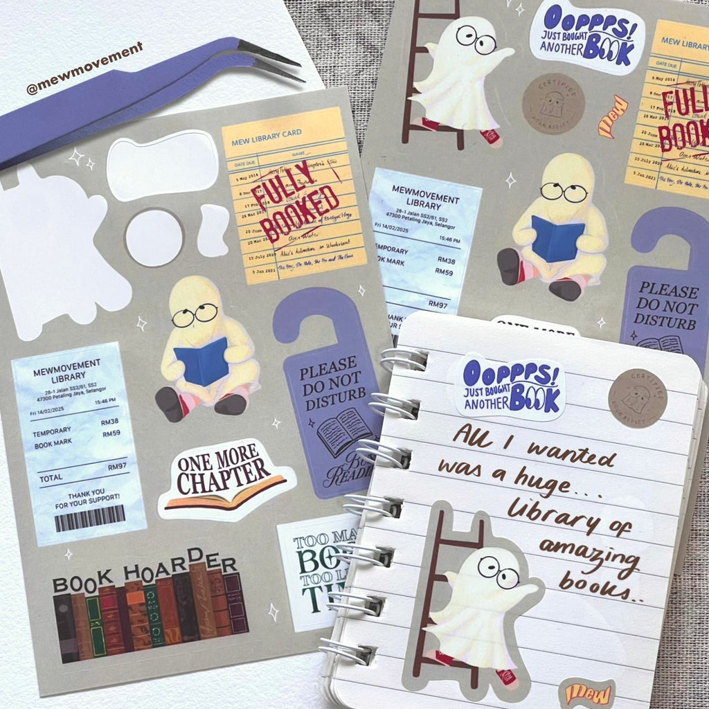 Bookworm Sticker Sheet