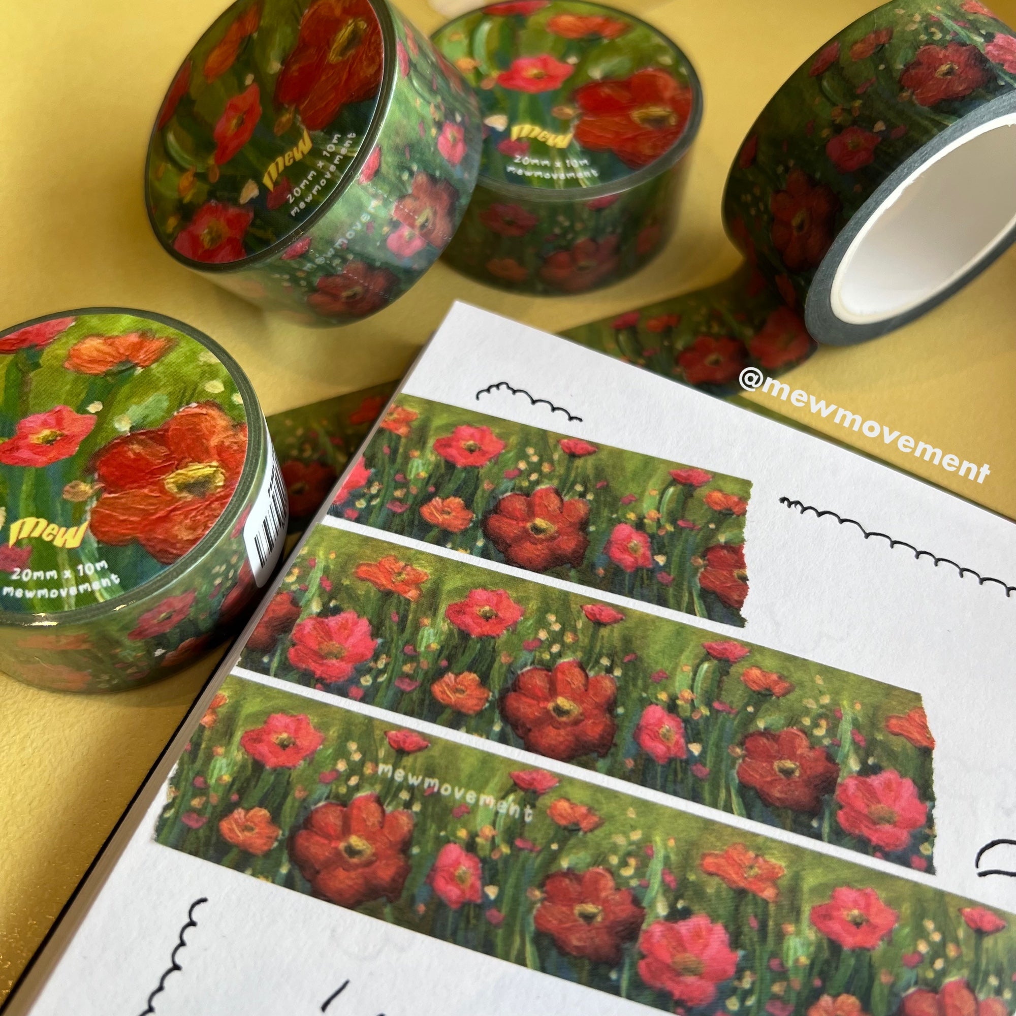 Poppy Field Washi Tape