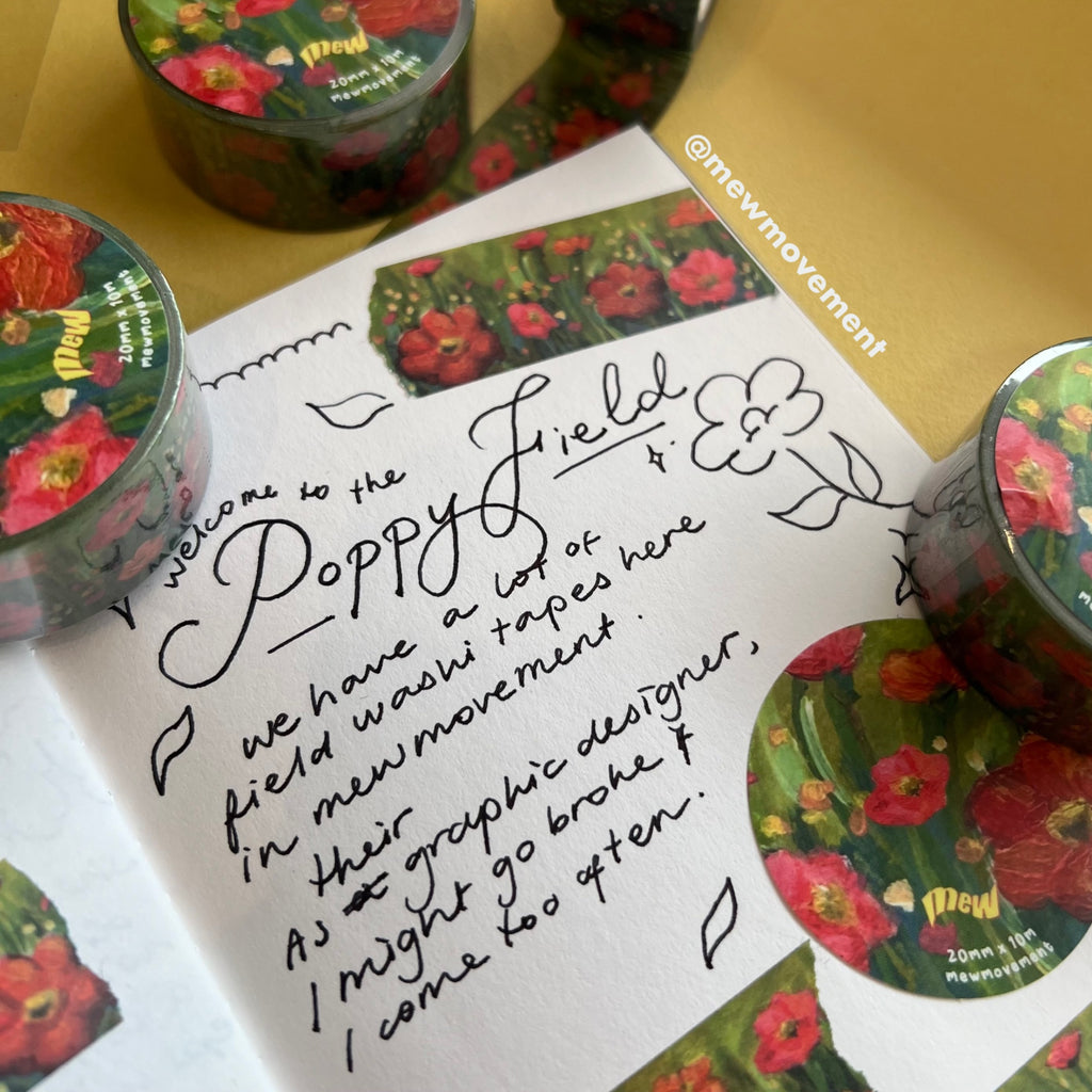 Poppy Field Washi Tape