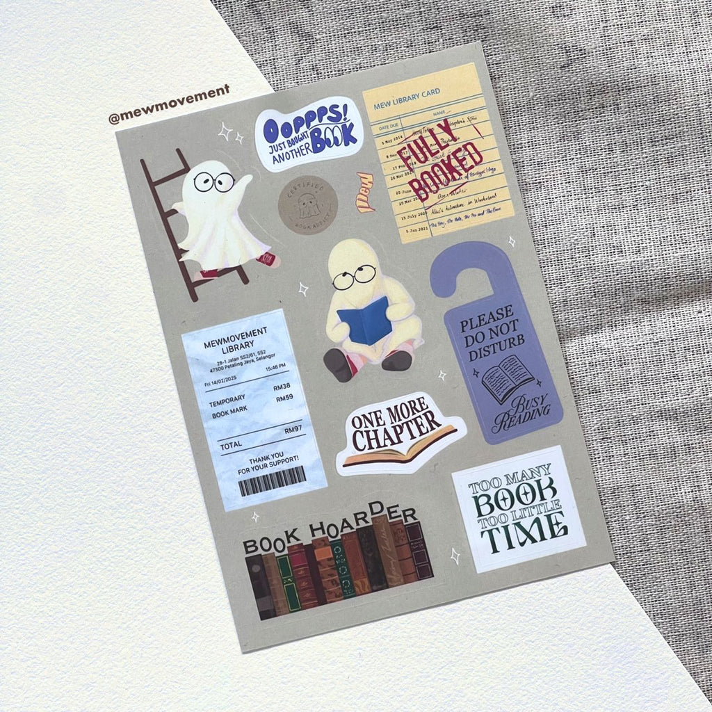 Bookworm Sticker Sheet