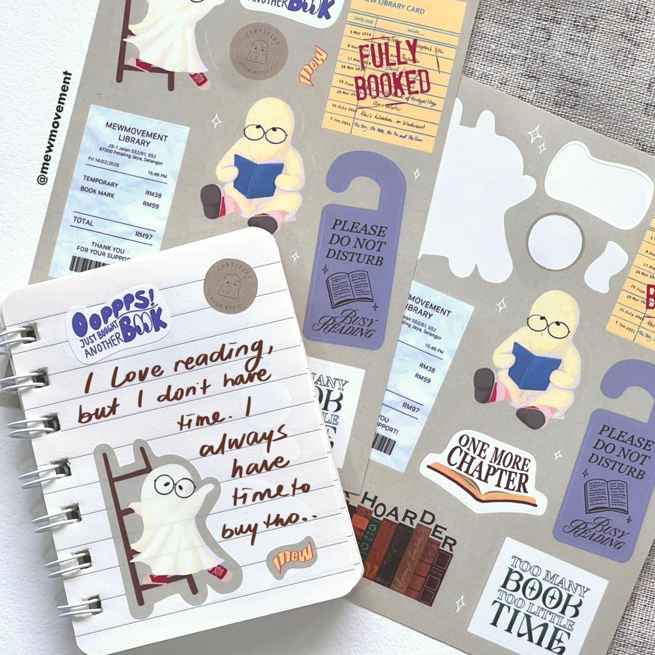 Bookworm Sticker Sheet