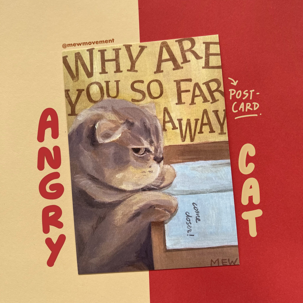 Angry Cat Postcard