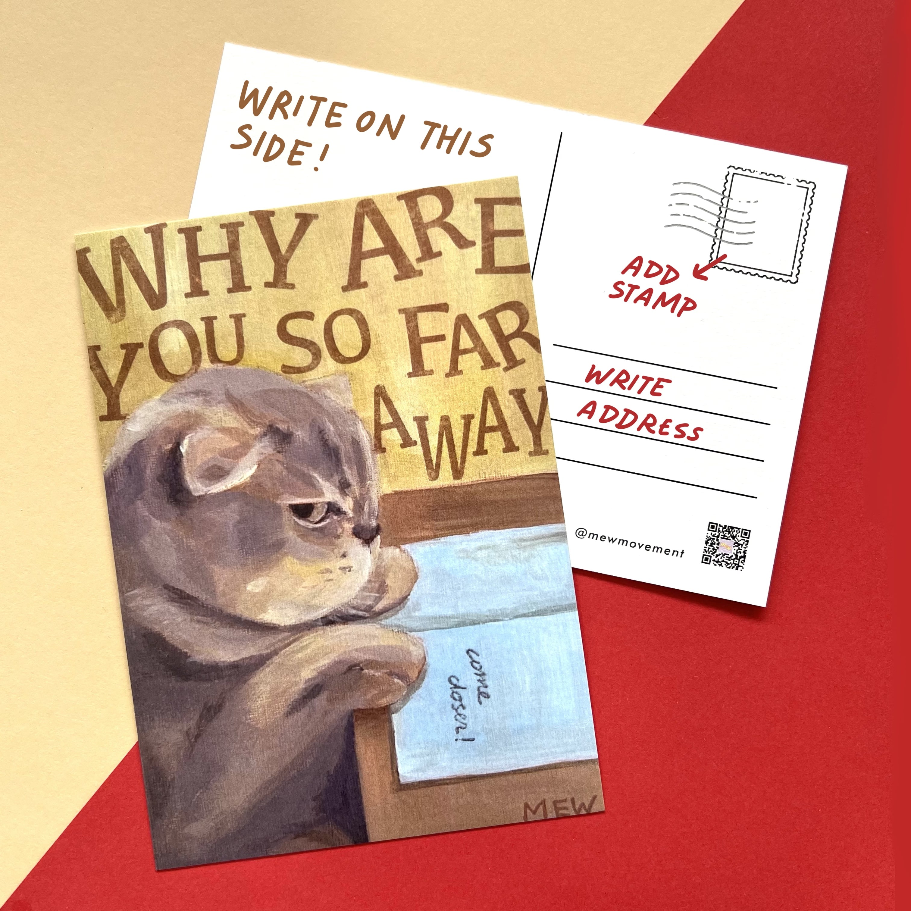 Angry Cat Postcard