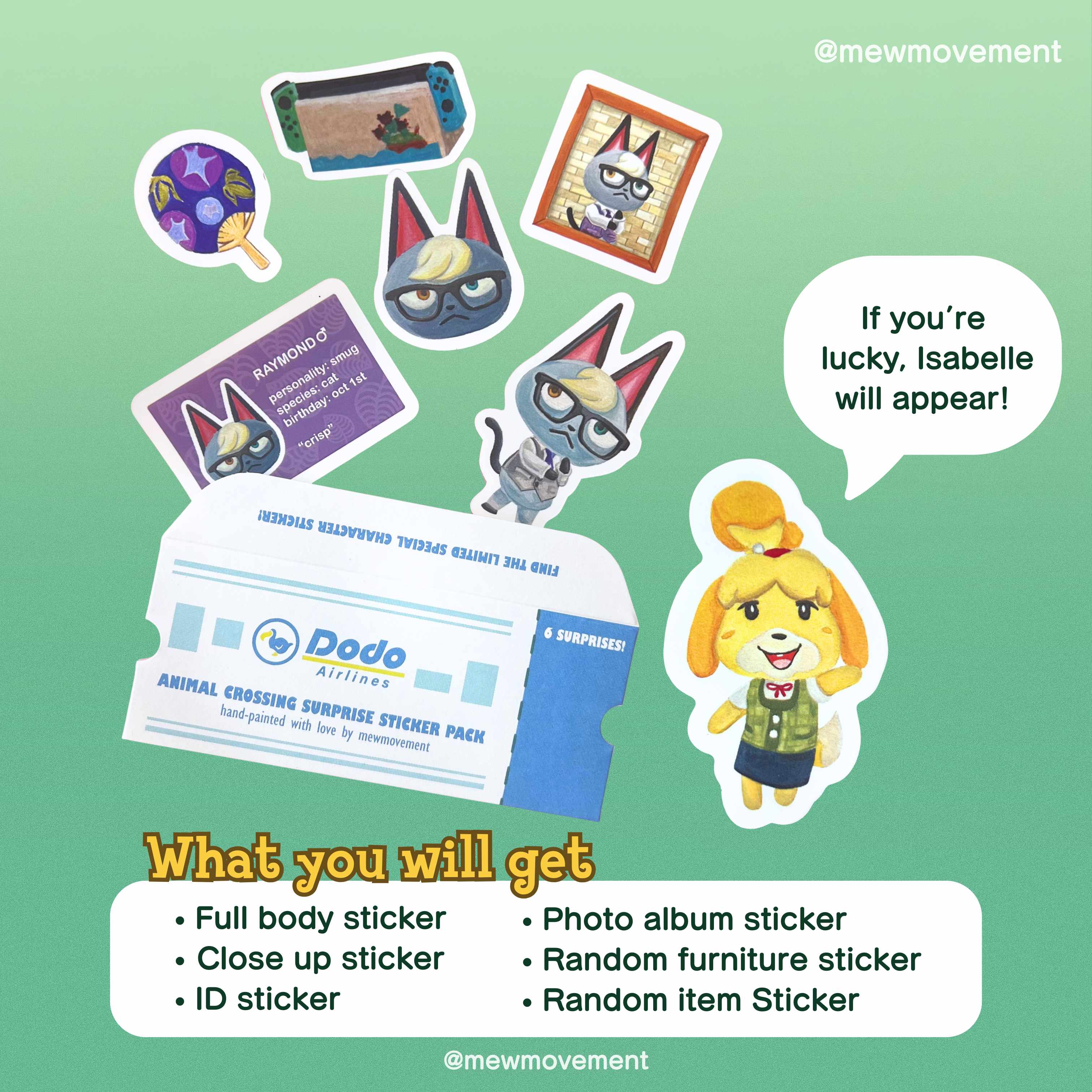 Animal Crossing Surprise Sticker Pack