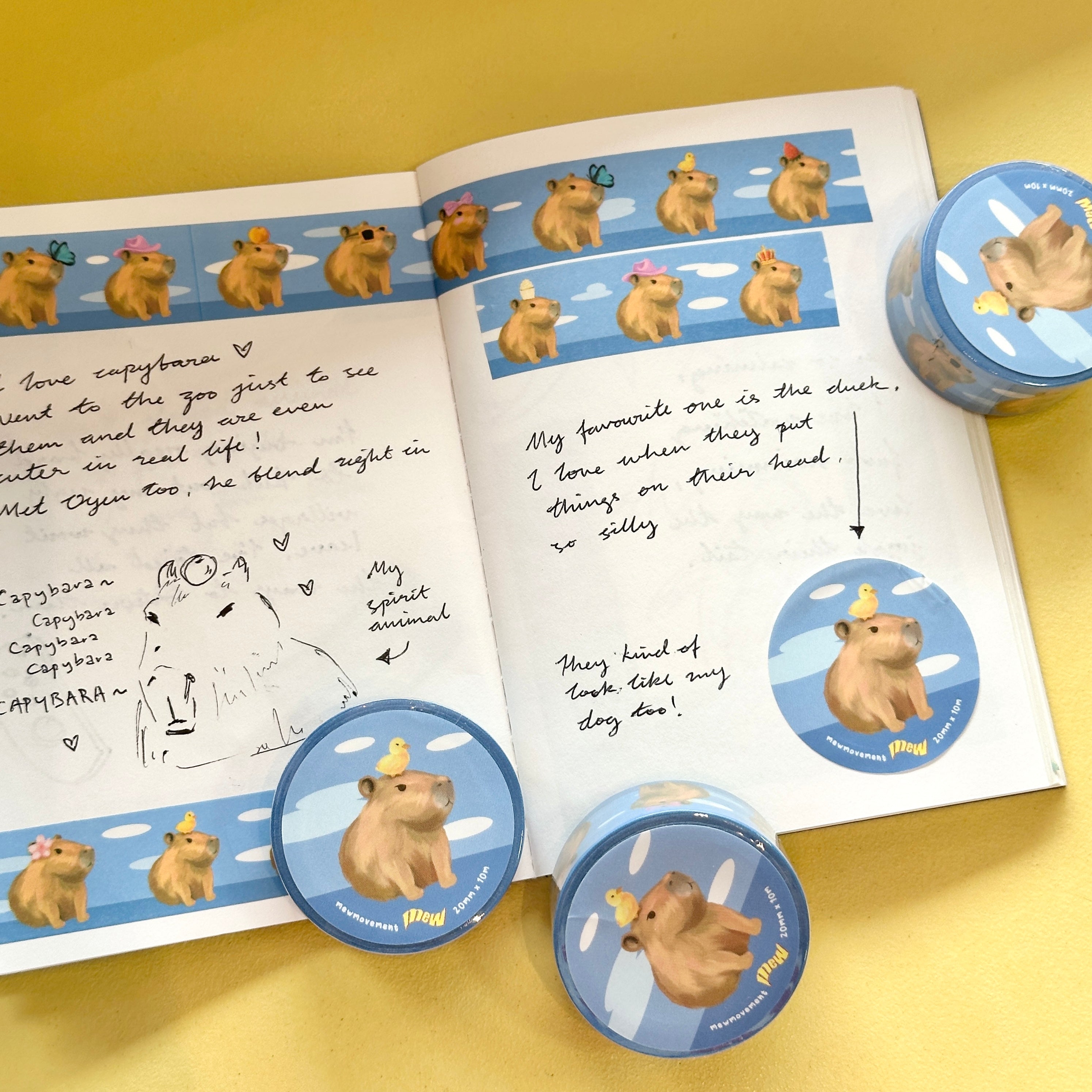 Capybara Washi Tape