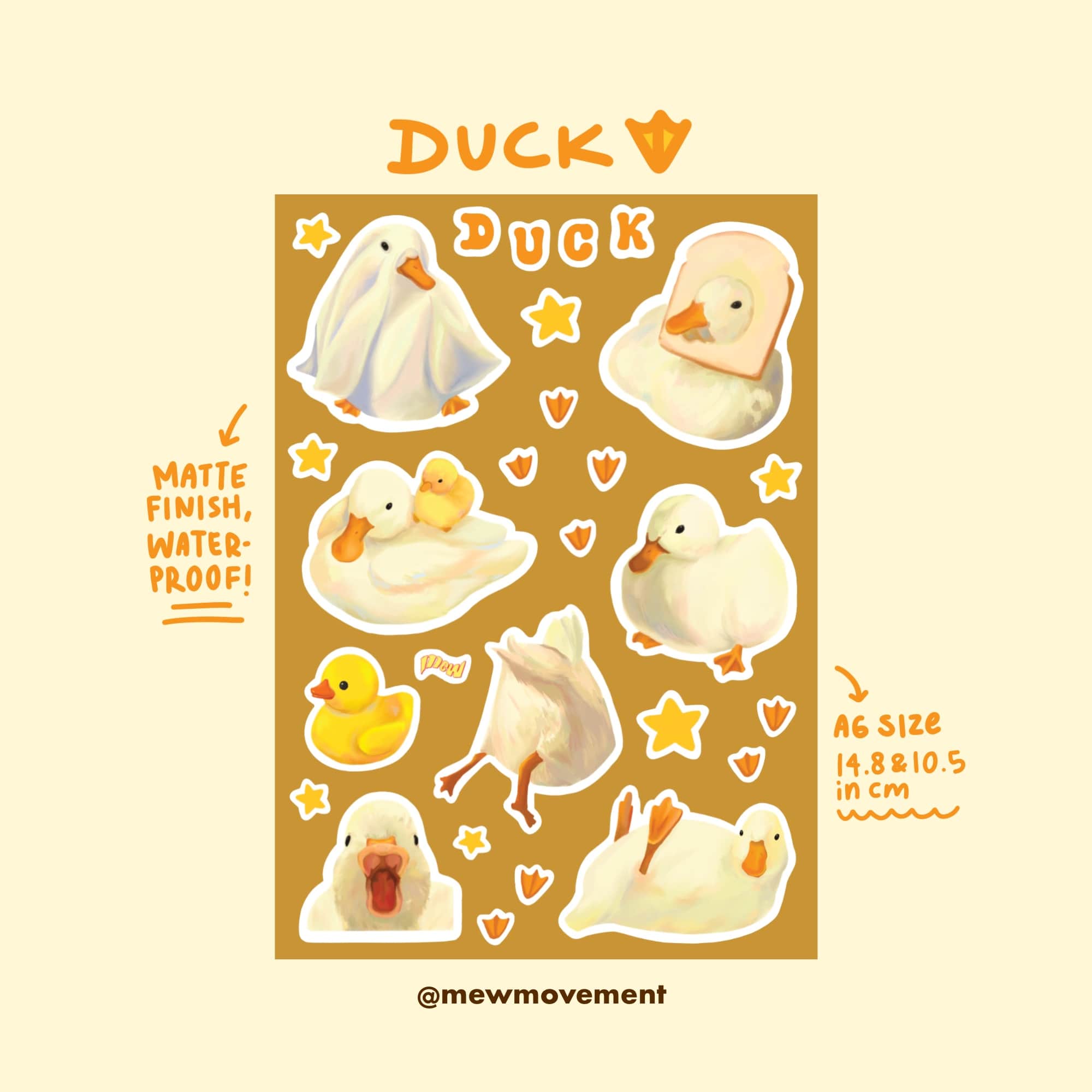 Duck Sticker Sheet
