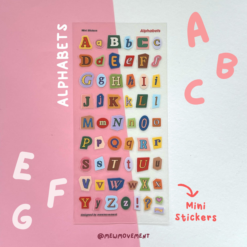 Alphabet Sticker Sheet