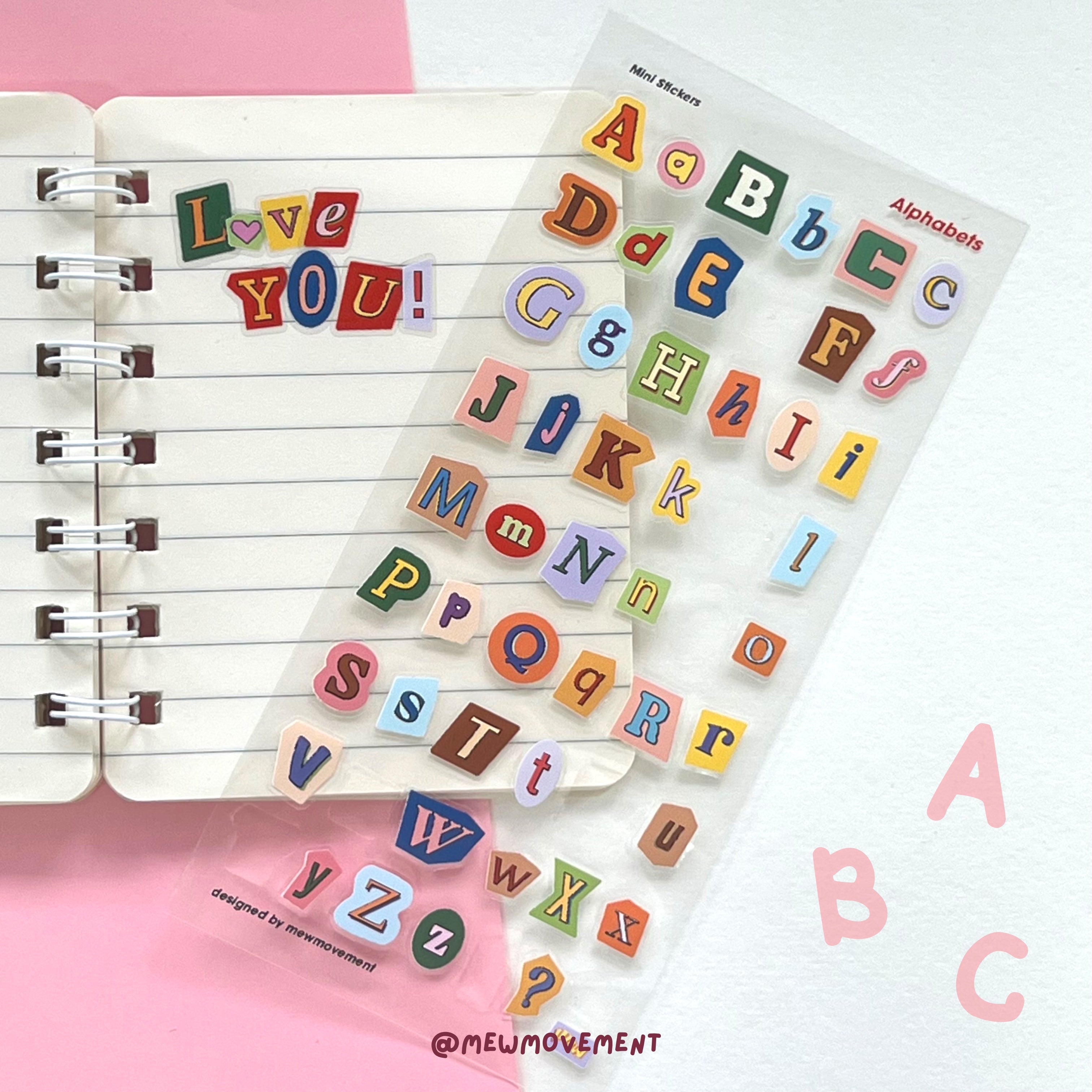 Alphabet Sticker Sheet