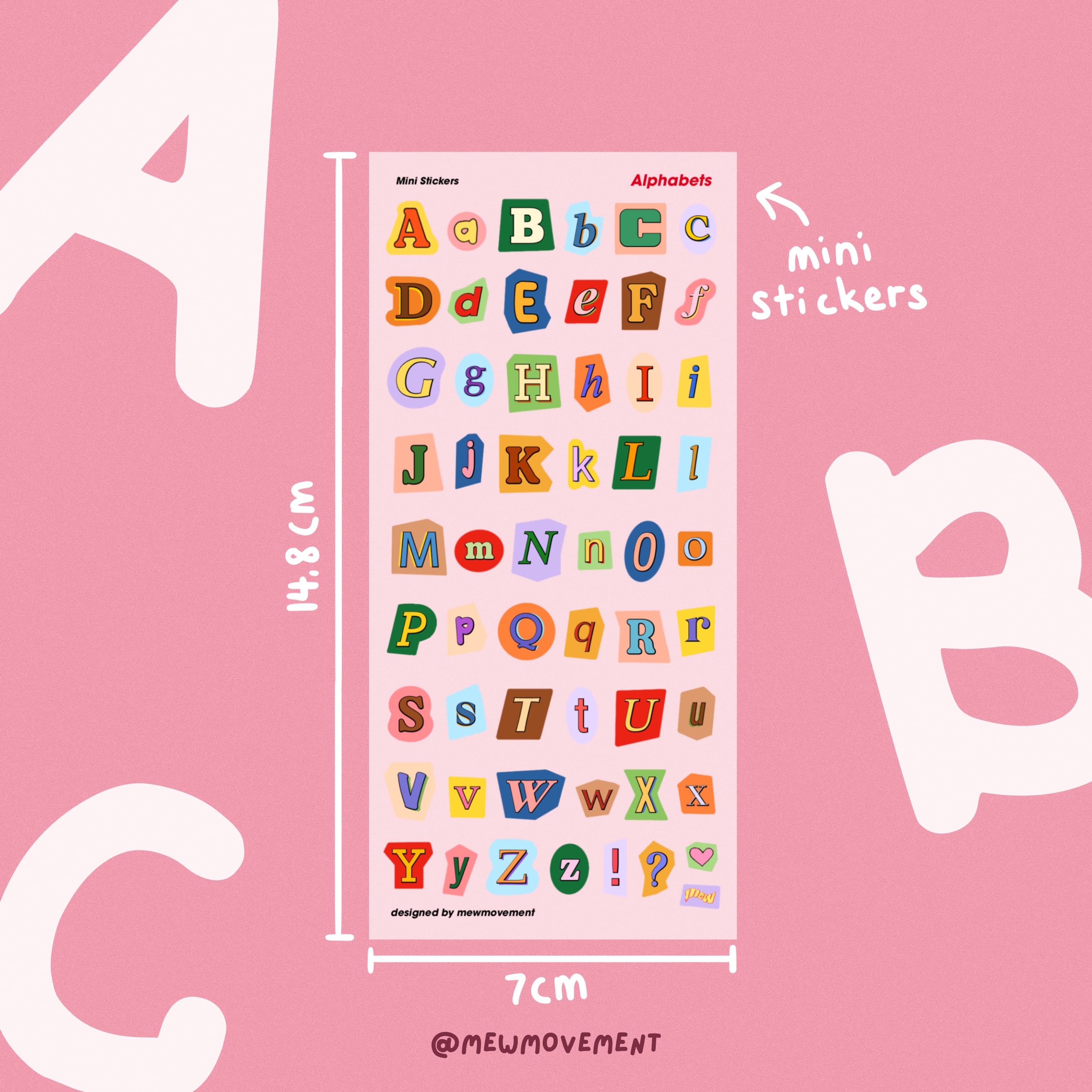 Alphabet Sticker Sheet