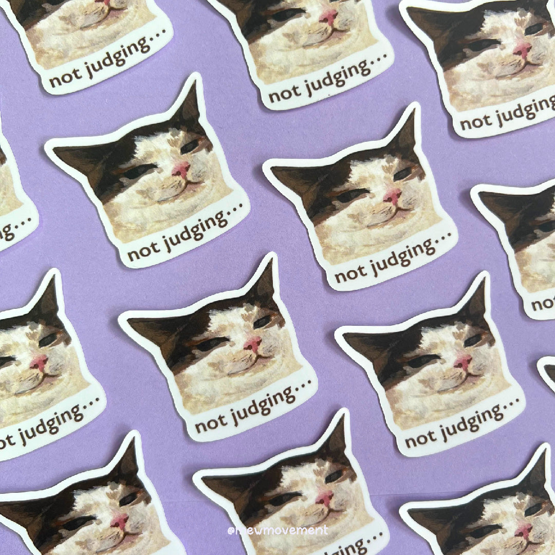 Judging Cat Sticker