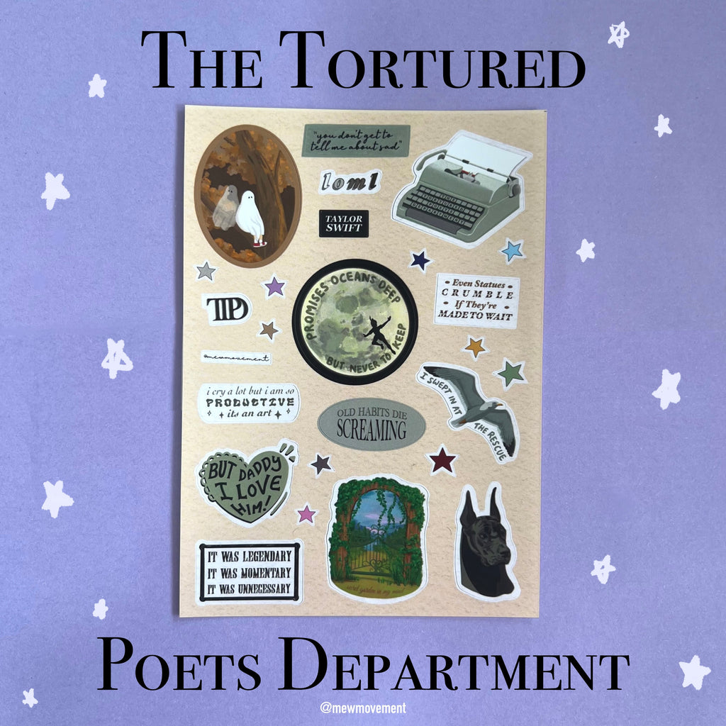 The Tortured Poet's Department Sticker Sheet