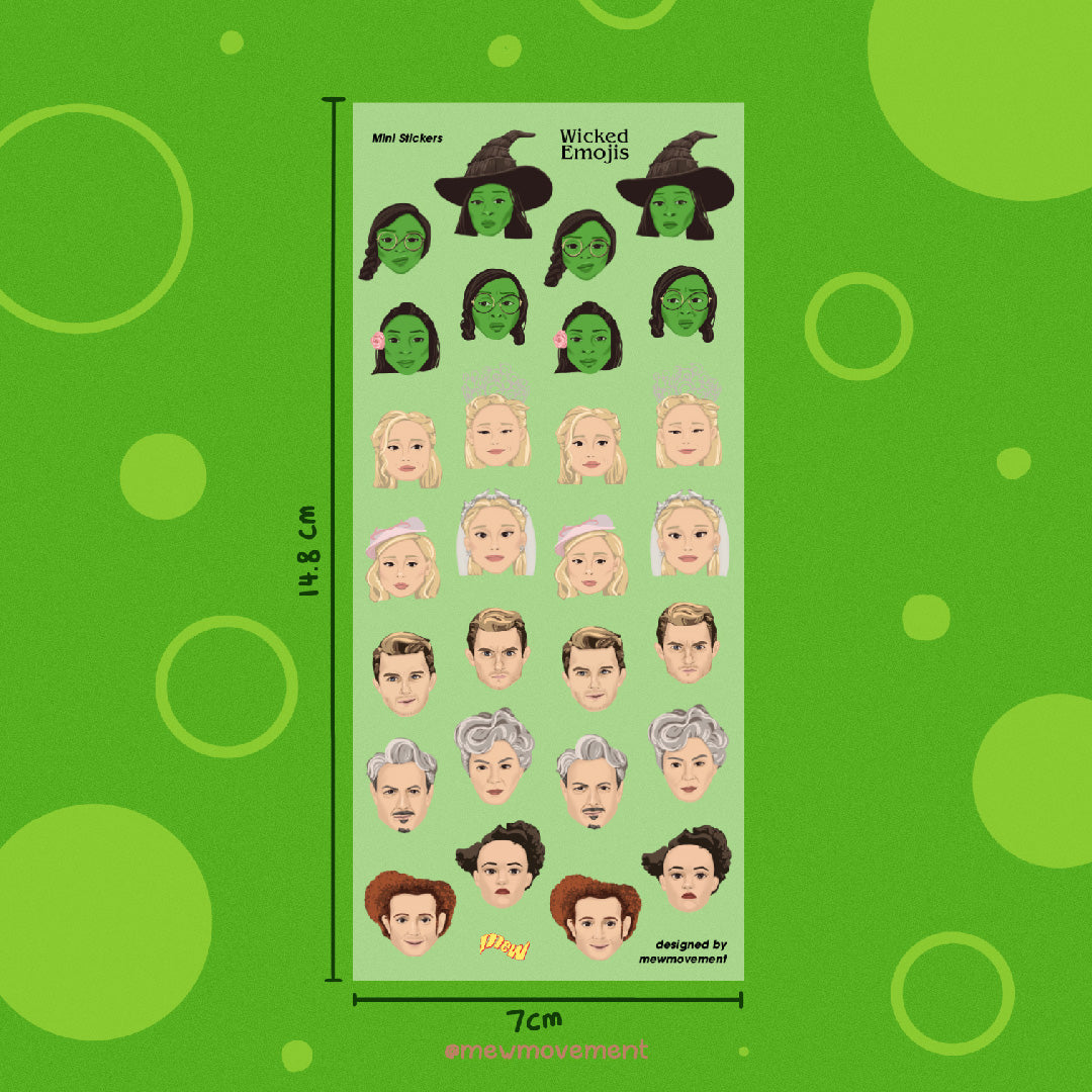 Wicked Emoji Sticker Sheet