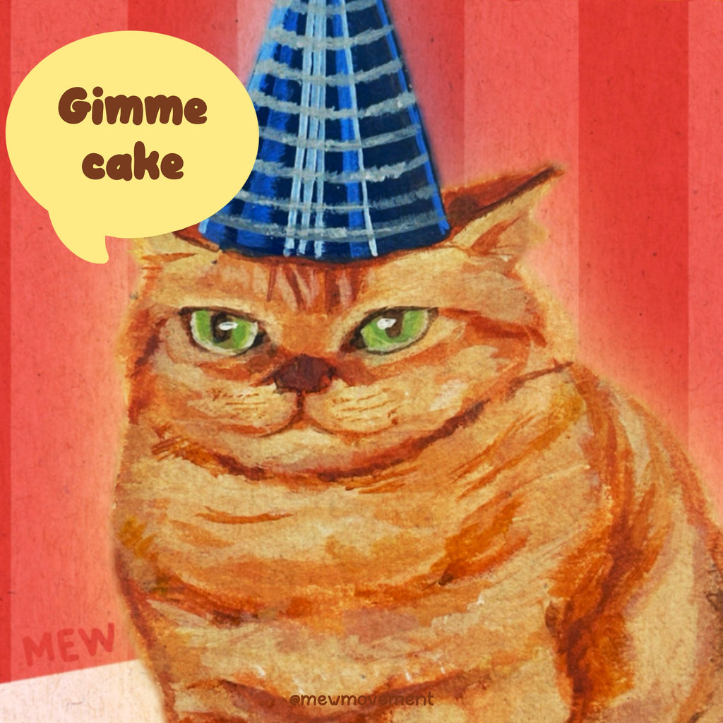 Here For Cake Postcard