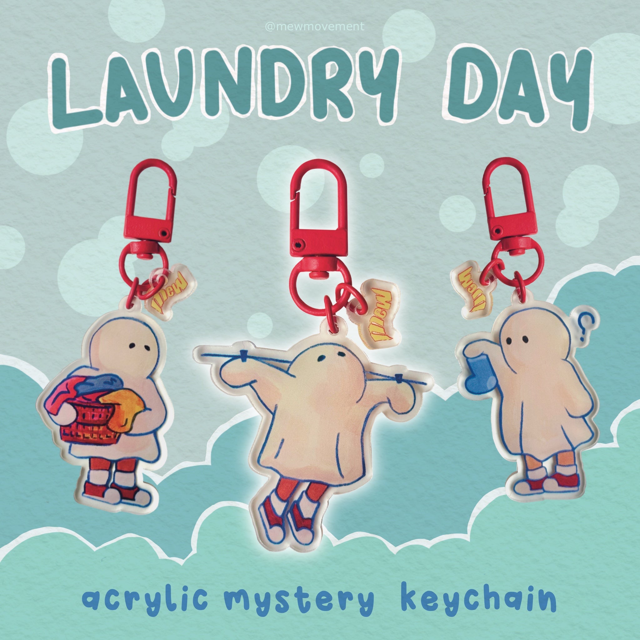 Laundry Day Keychain Mystery Pack