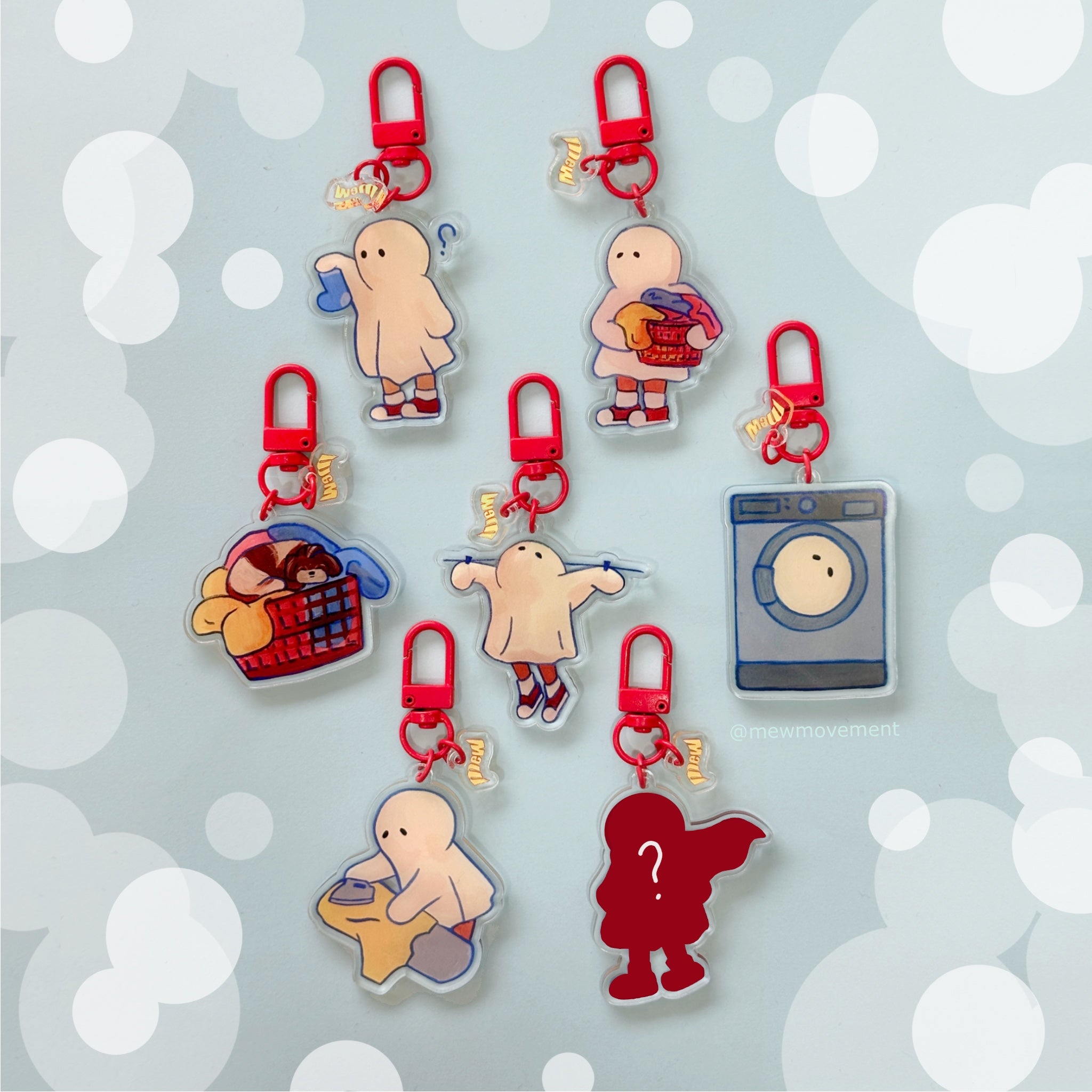 Laundry Day Keychain Mystery Pack
