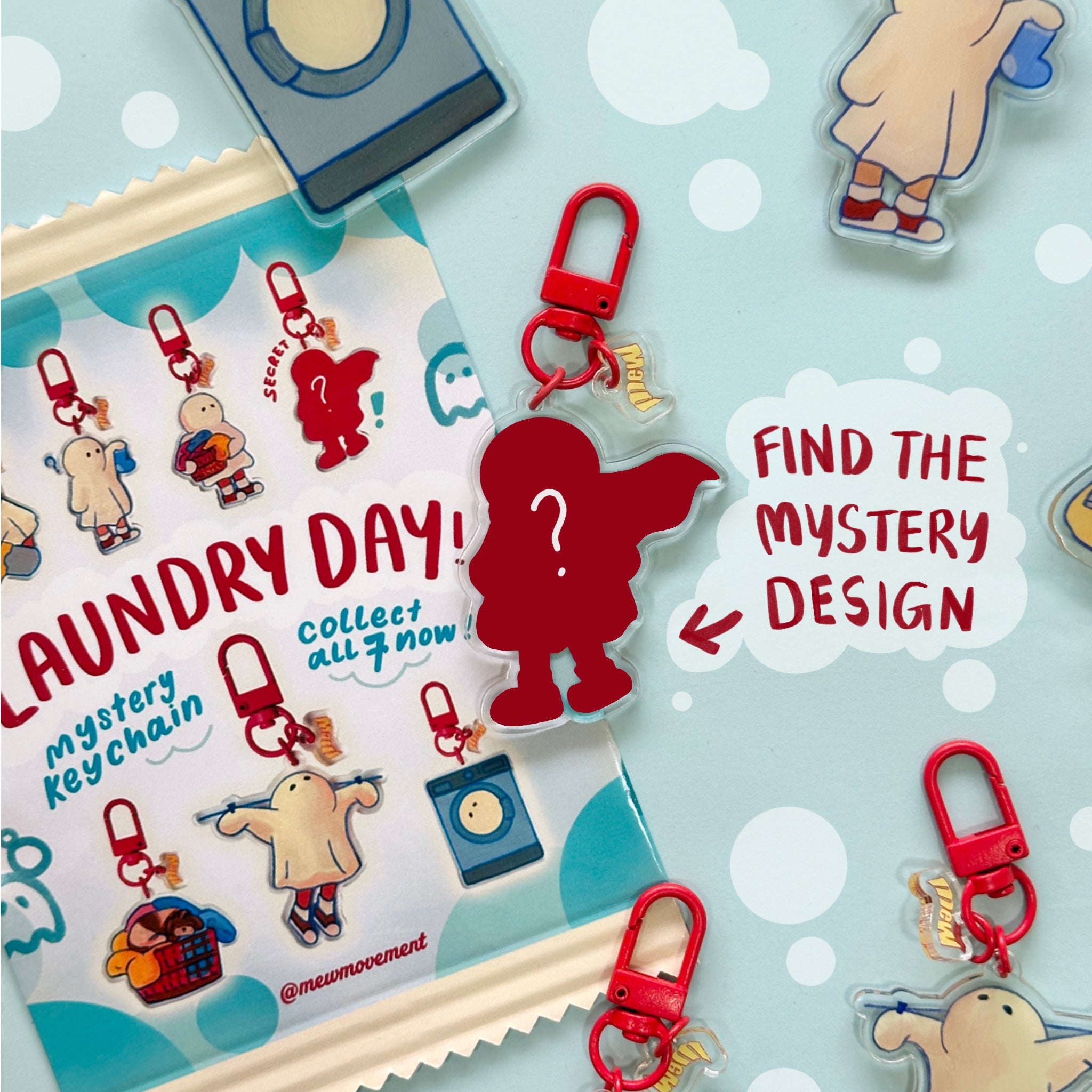 Laundry Day Keychain Mystery Pack