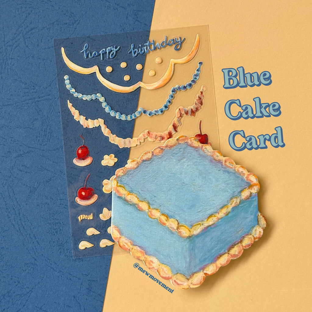 Blue Cake Card