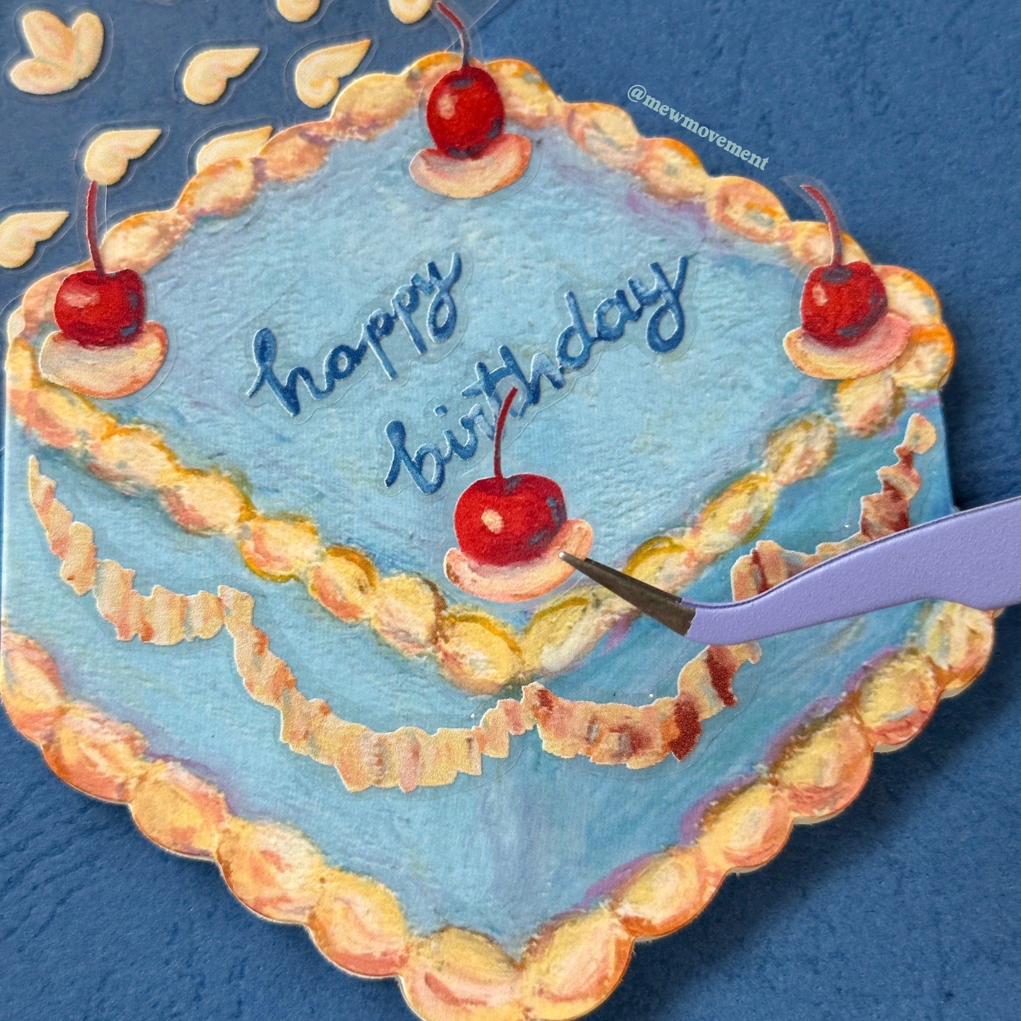 Blue Cake Card