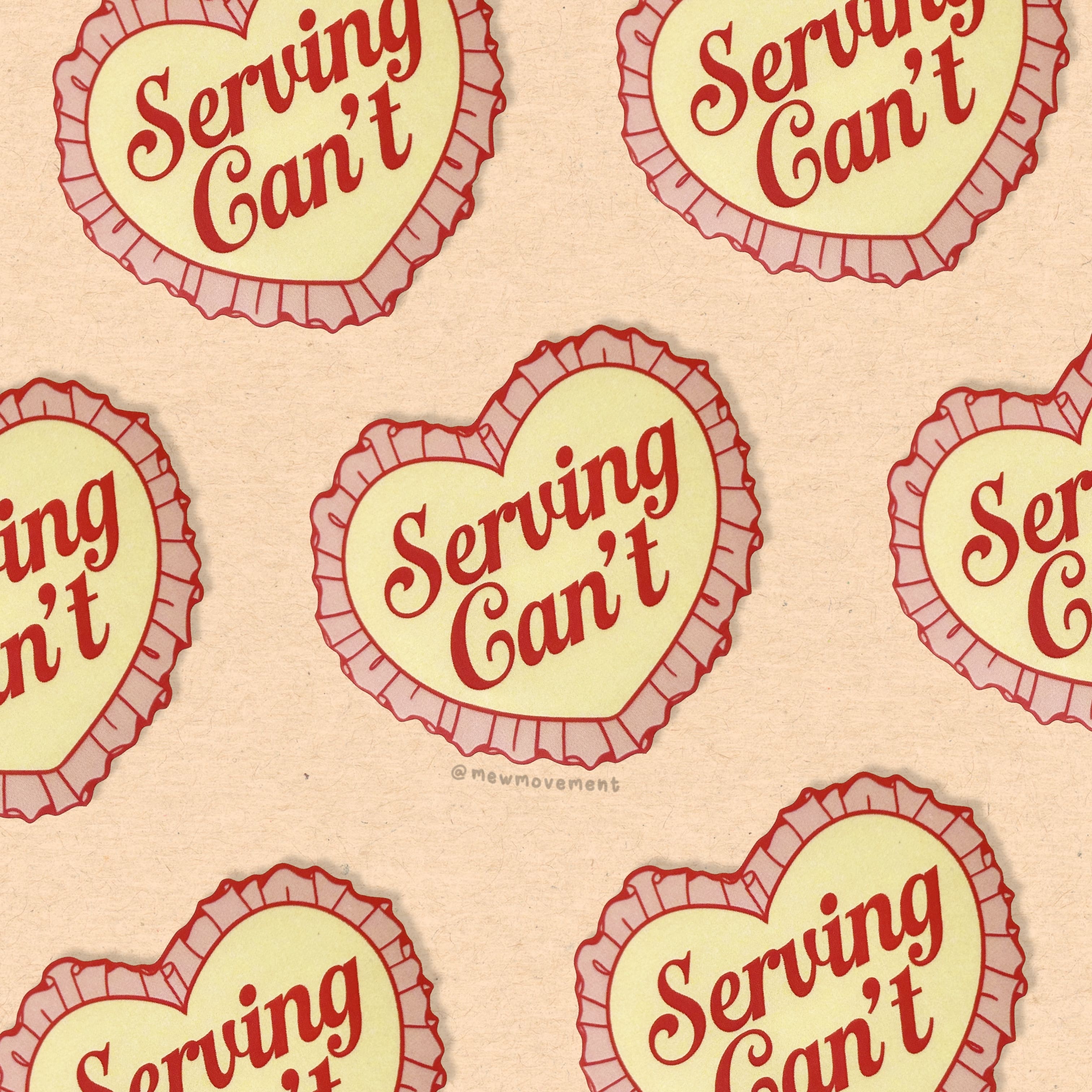 Serving Can't Sticker