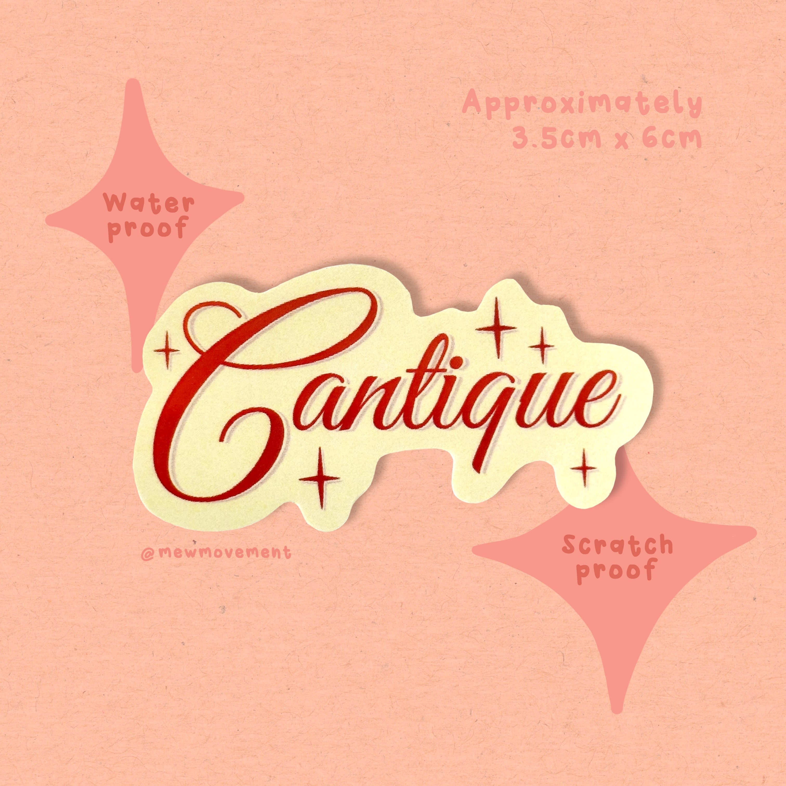 Cantique Sticker
