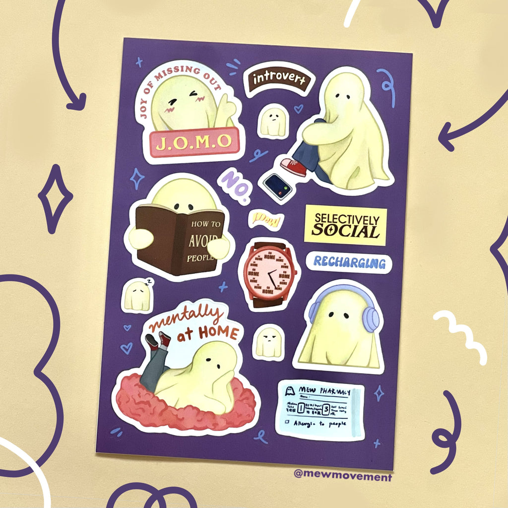 Introvert Sticker Sheet