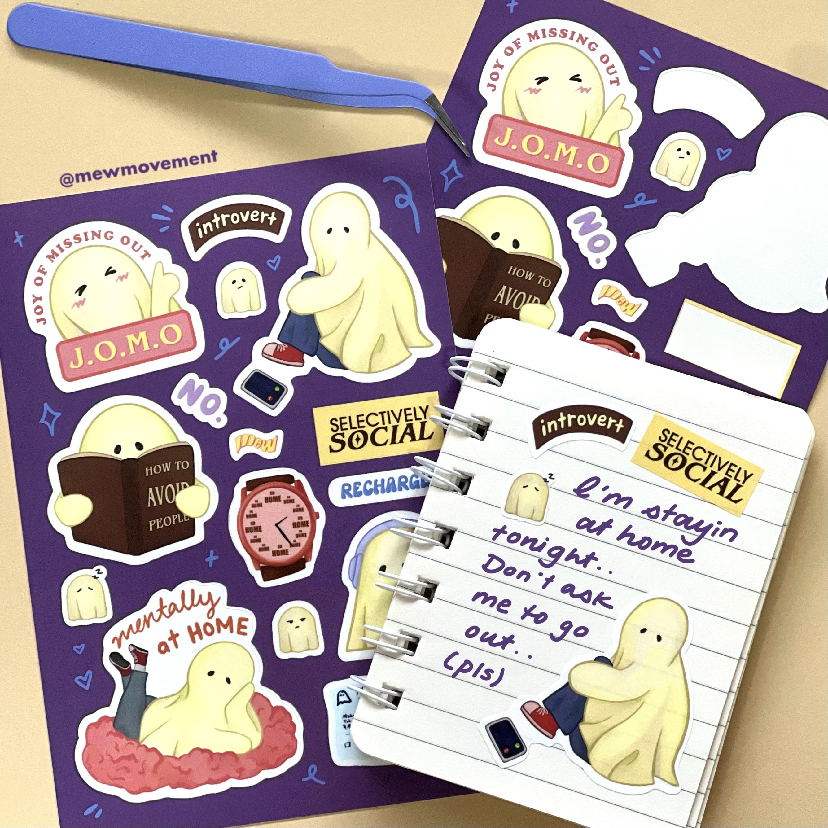 Introvert Sticker Sheet