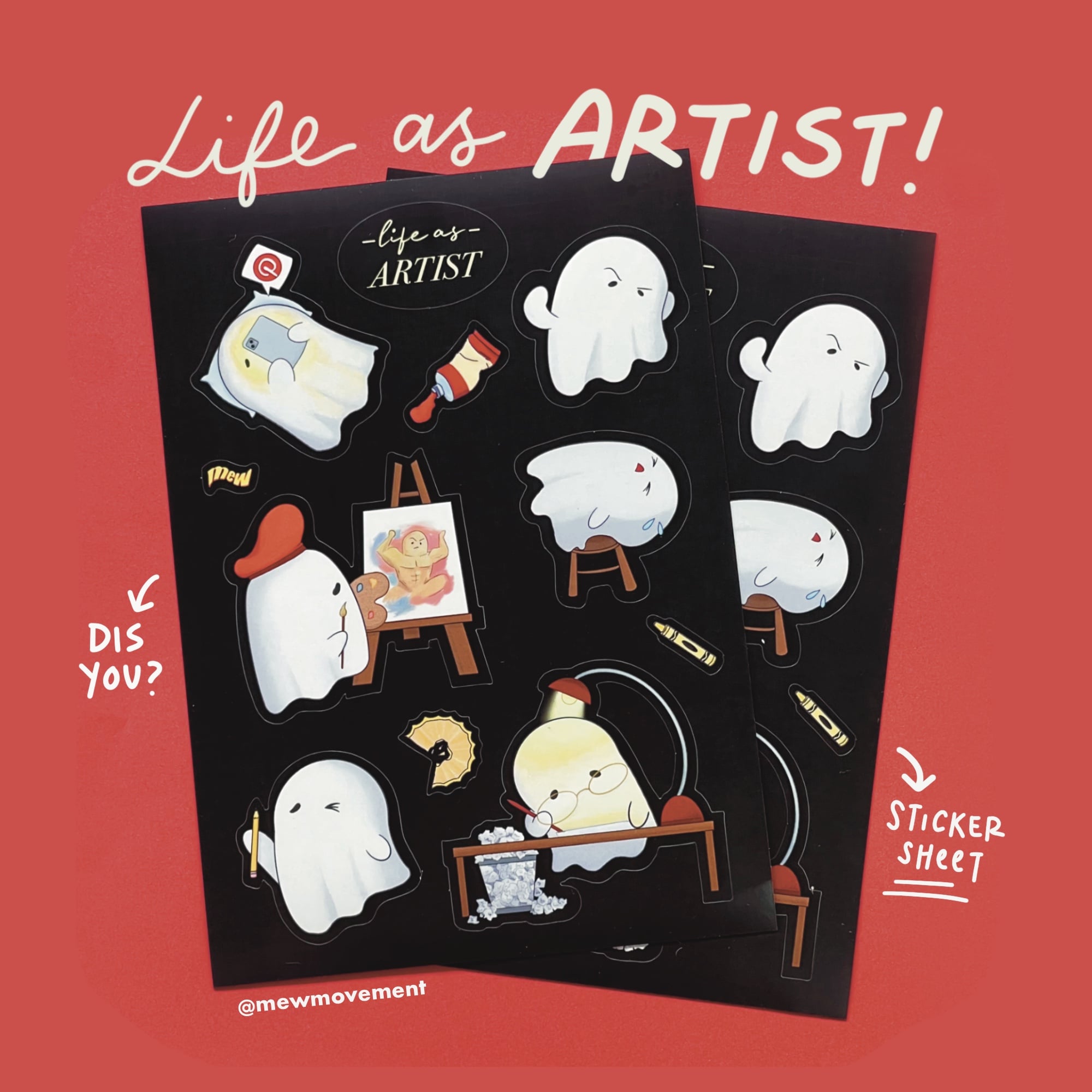 Life As Artist Sticker Sheet