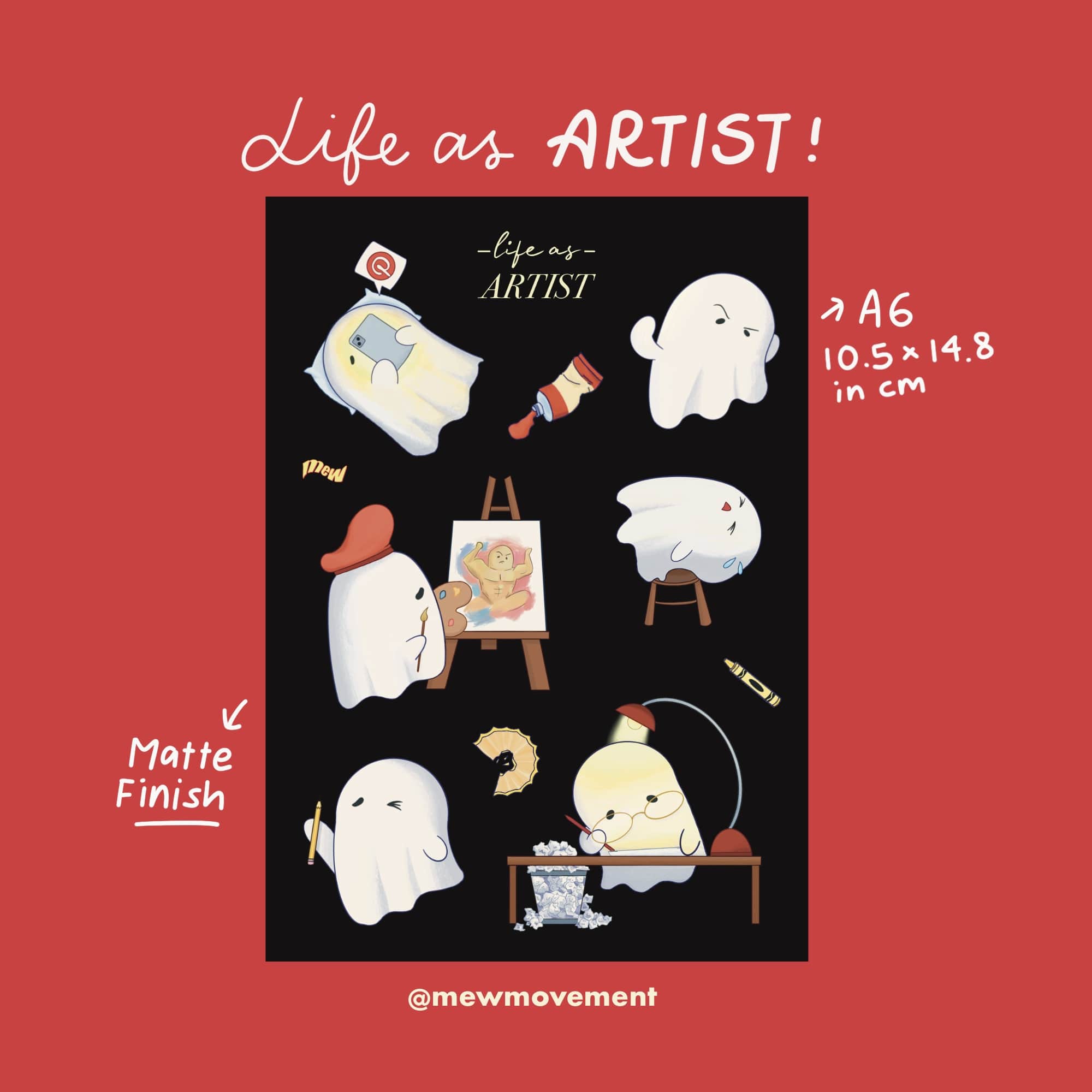 Life As Artist Sticker Sheet