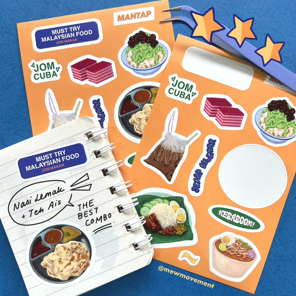 Must Try Food Sticker Sheet