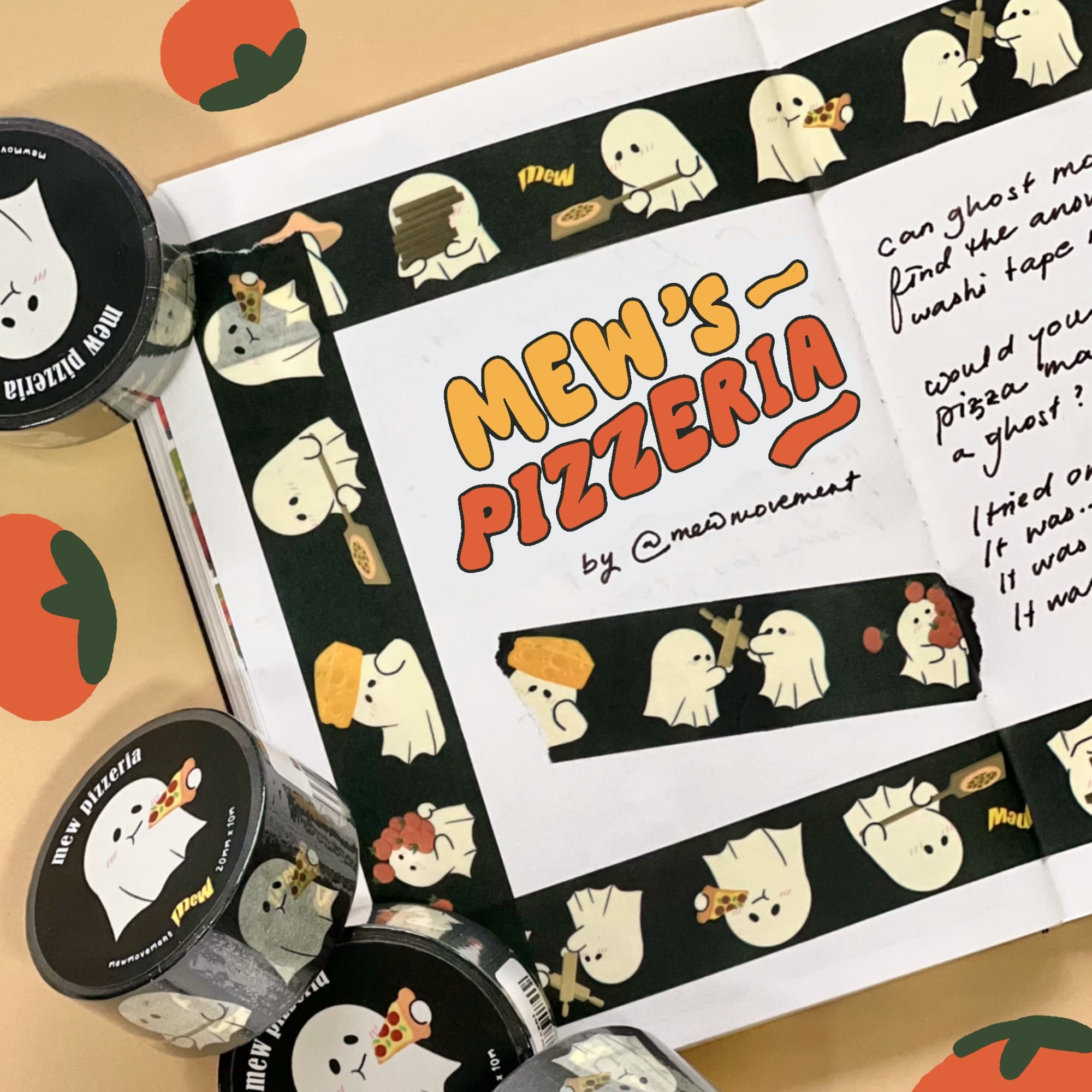 Mew Pizzeria Washi Tape