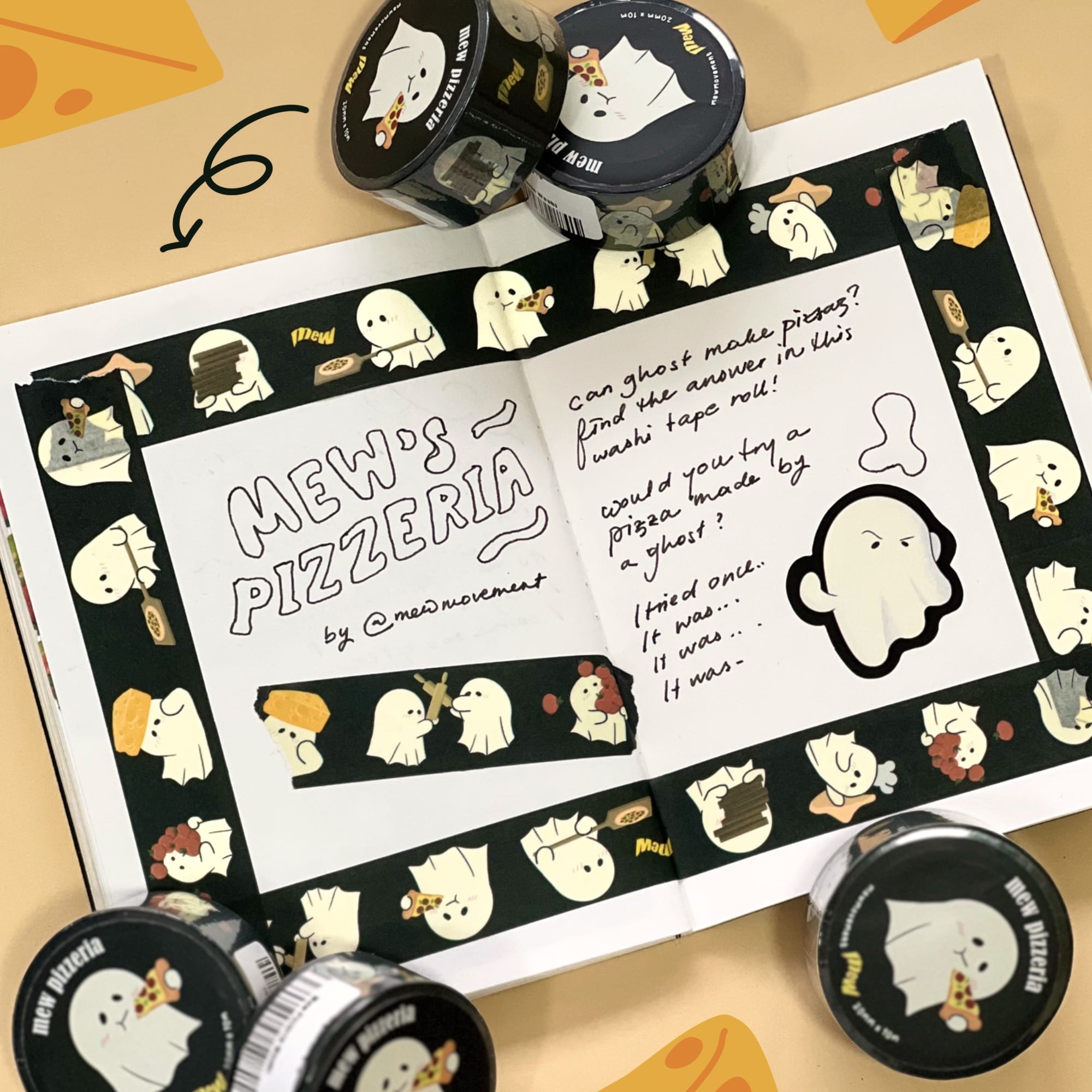 Mew Pizzeria Washi Tape