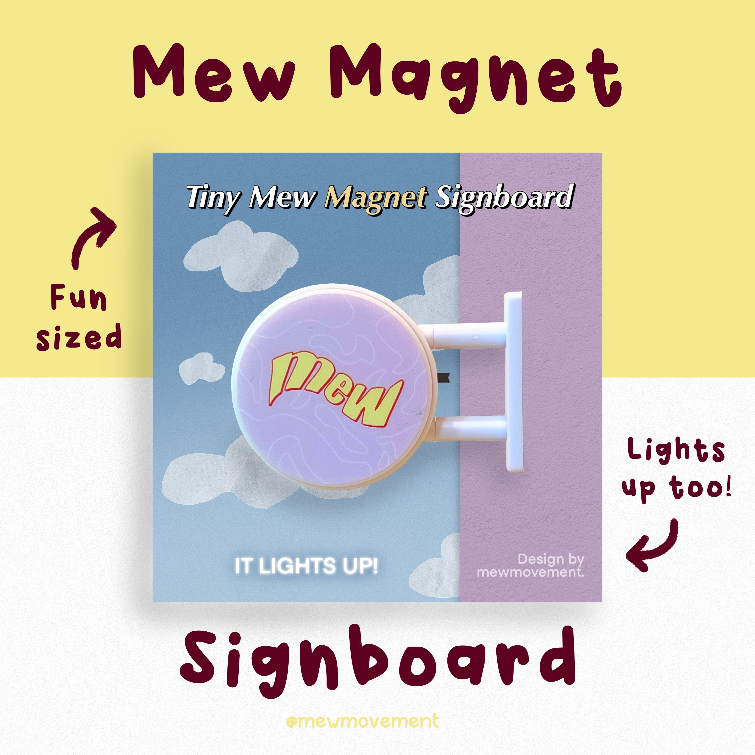 Tiny Mew Light Up Magnet