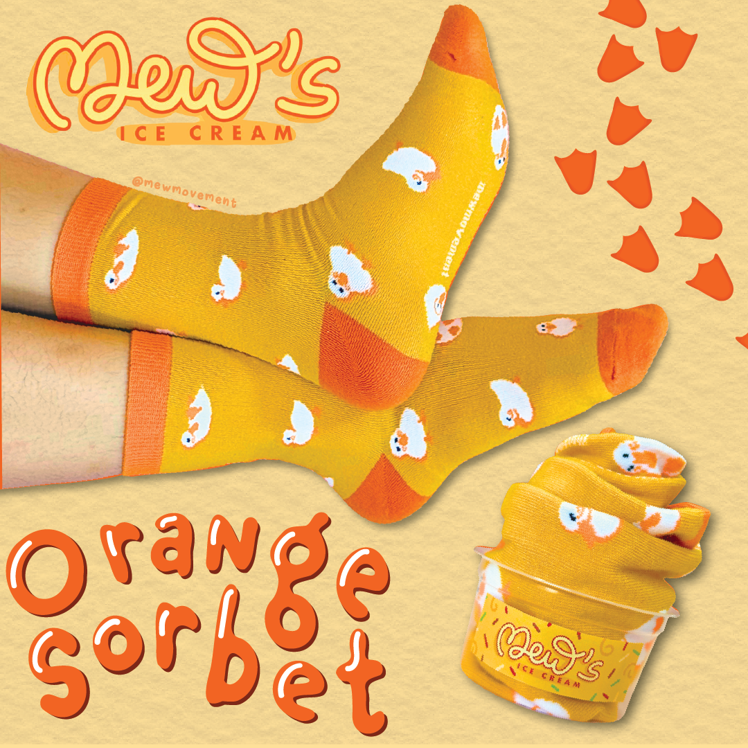 Orange Sorbet Cotton Socks