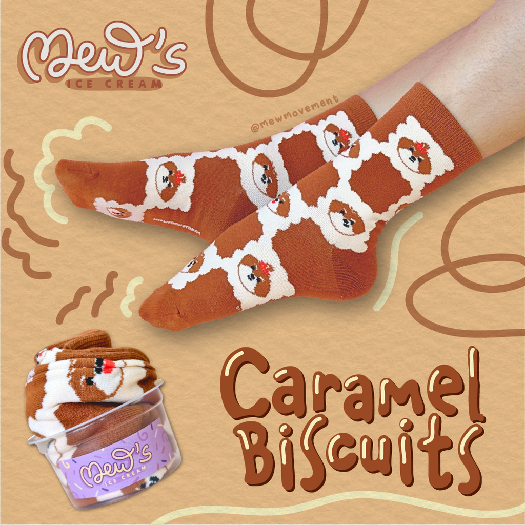 Caramel Biscuits Cotton Socks