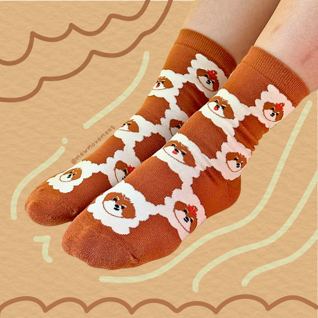 Caramel Biscuits Cotton Socks