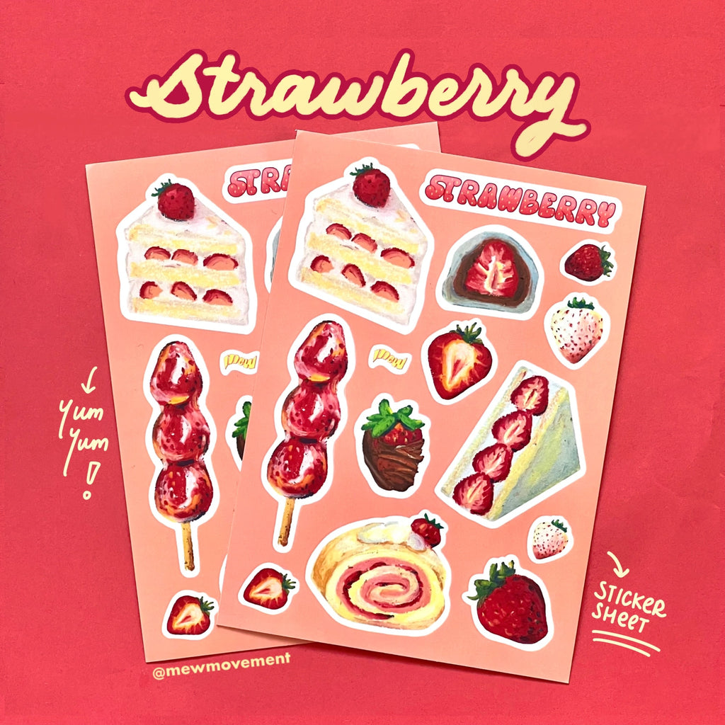 Strawberry Sticker Sheet
