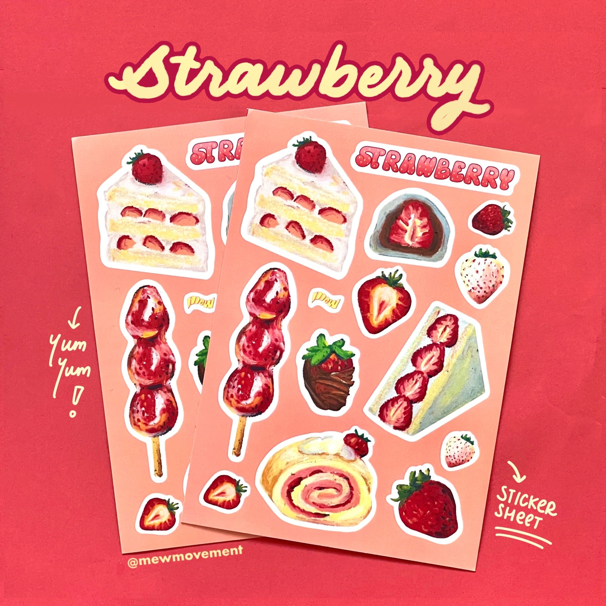 Strawberry Sticker Sheet