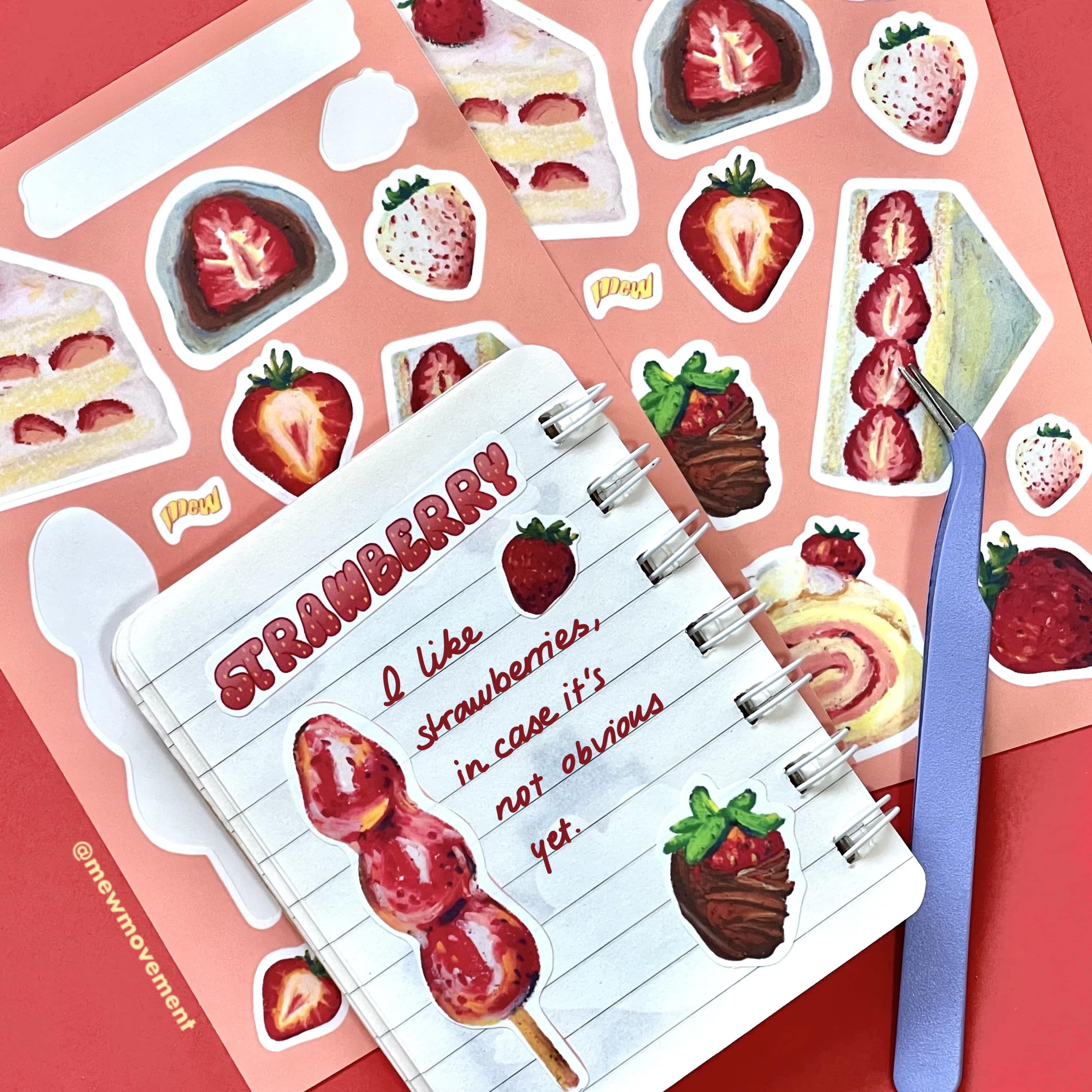 Strawberry Sticker Sheet