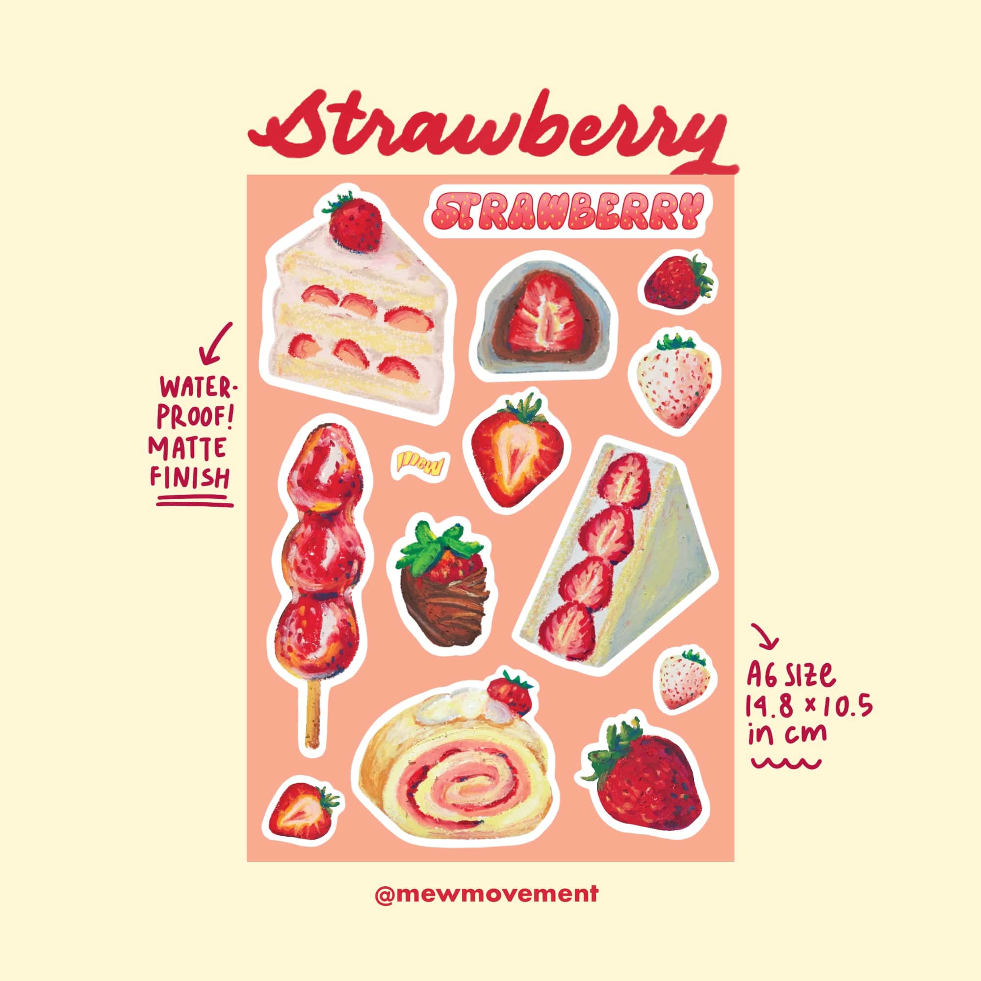 Strawberry Sticker Sheet