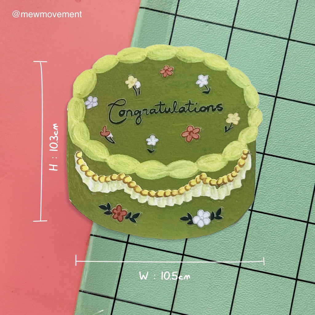 Green Cake Card B-Grade