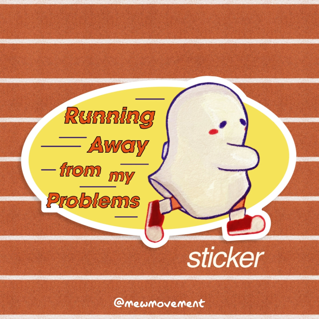 Running Away Sticker