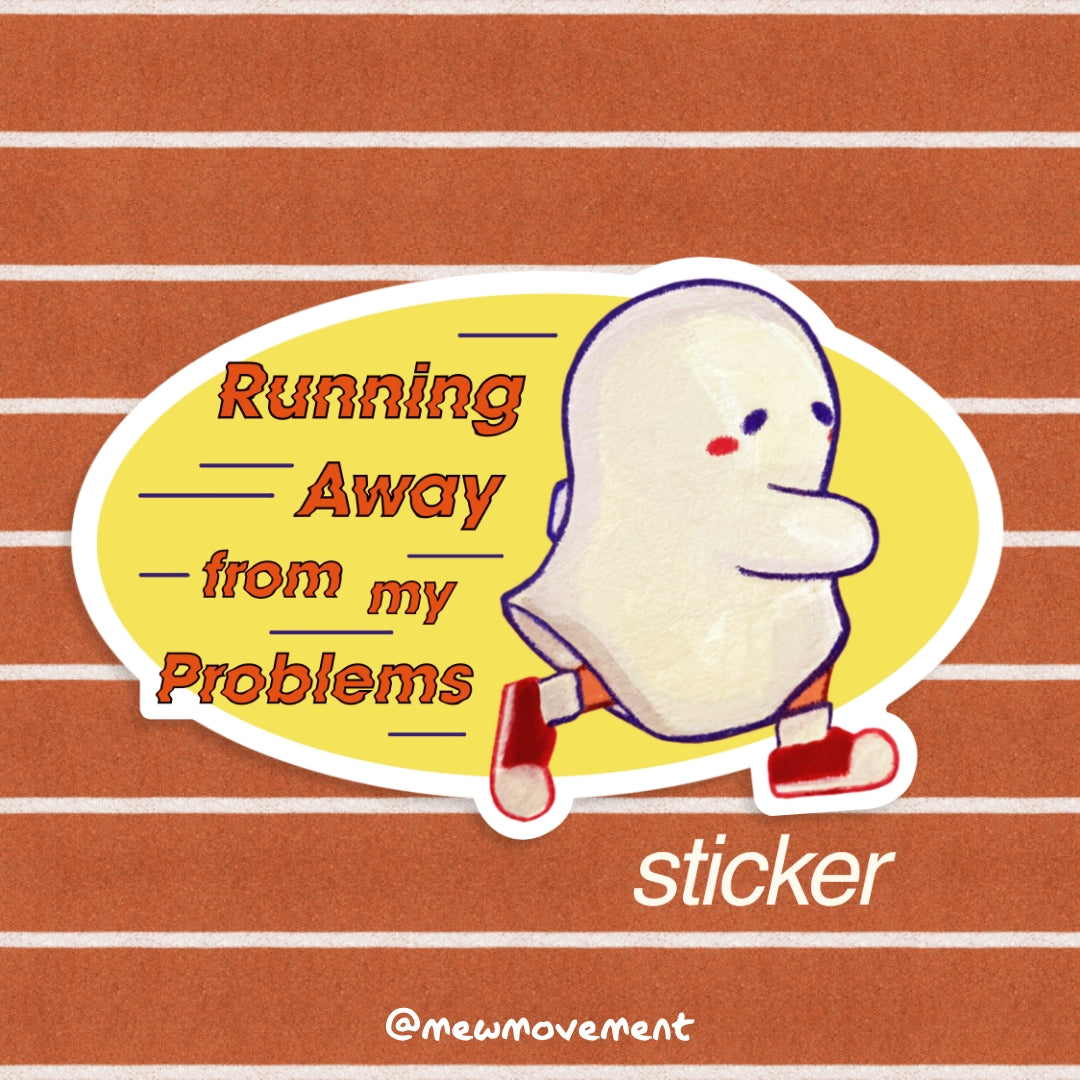 Running Away Sticker