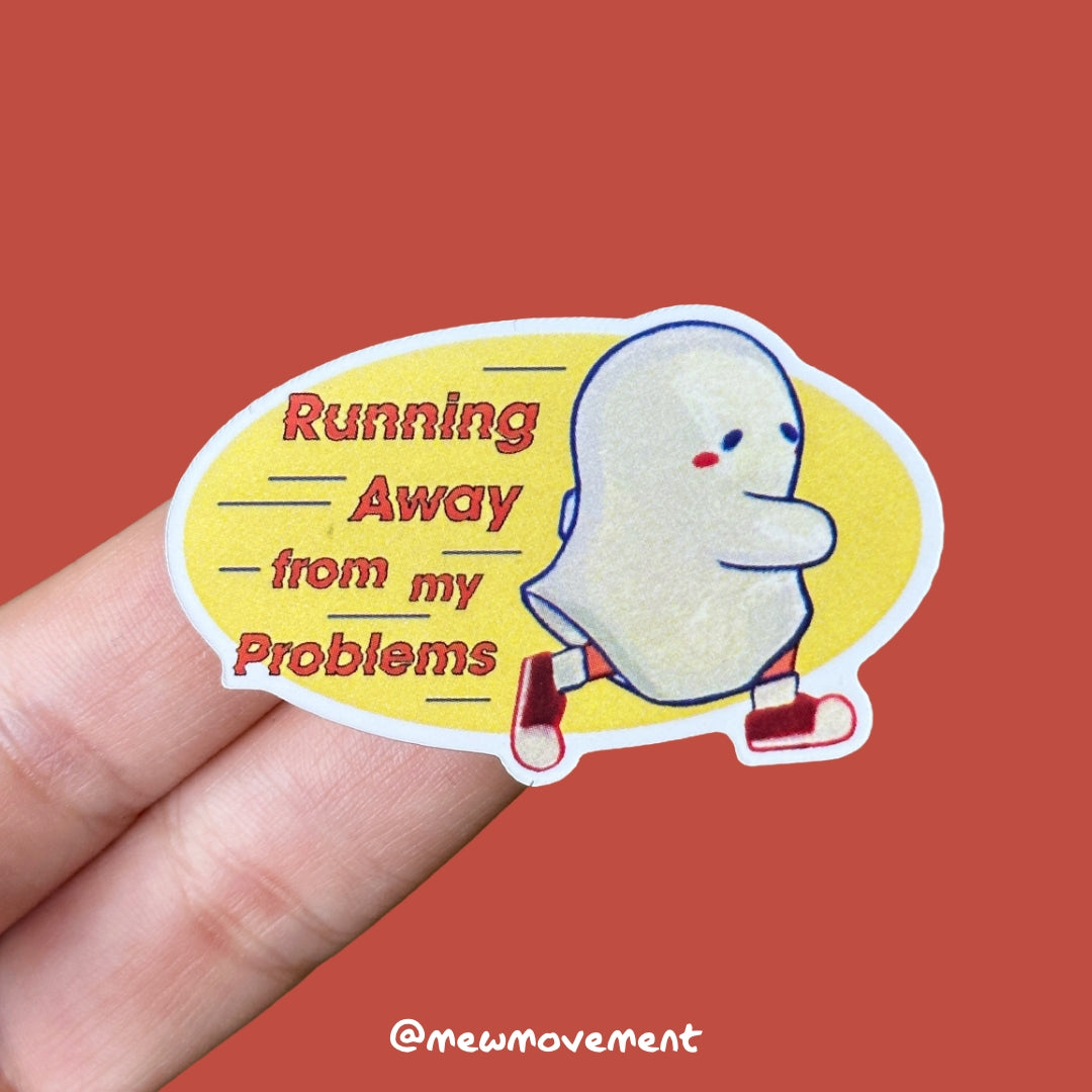 Running Away Sticker