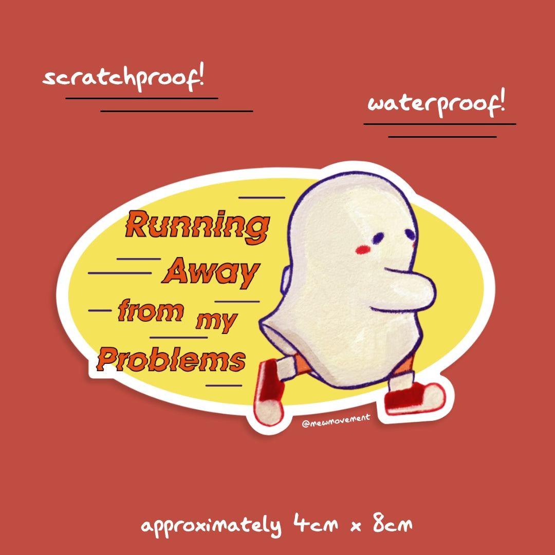 Running Away Sticker