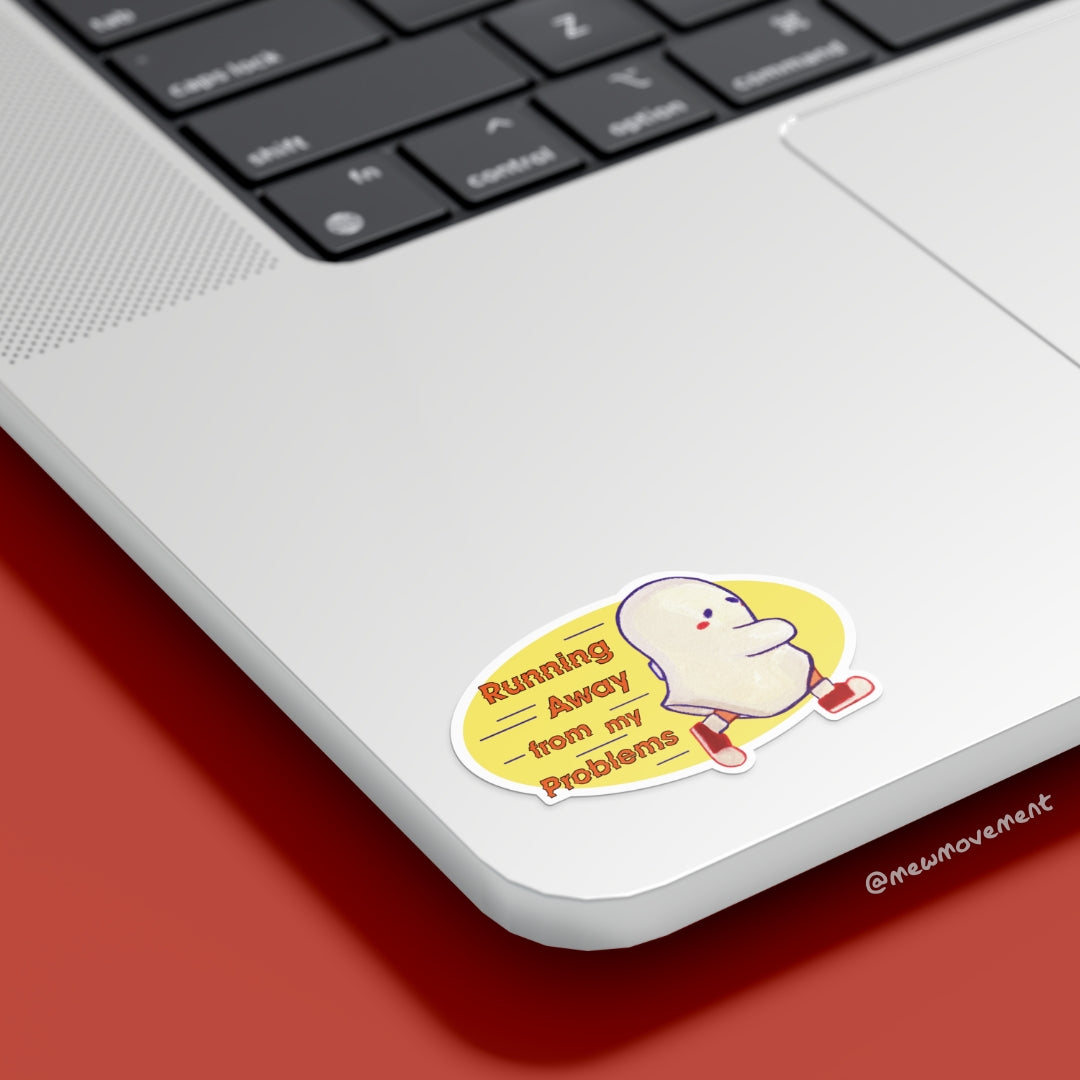Running Away Sticker