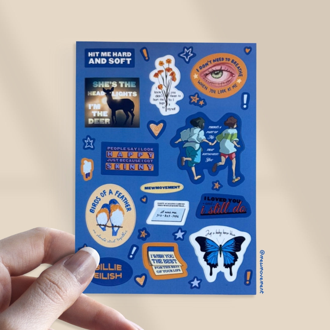 Hit Me Hard And Soft Sticker Sheet