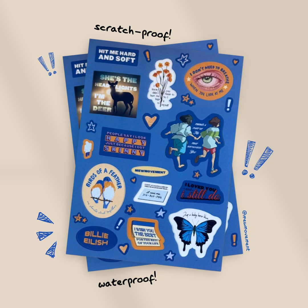 Hit Me Hard And Soft Sticker Sheet