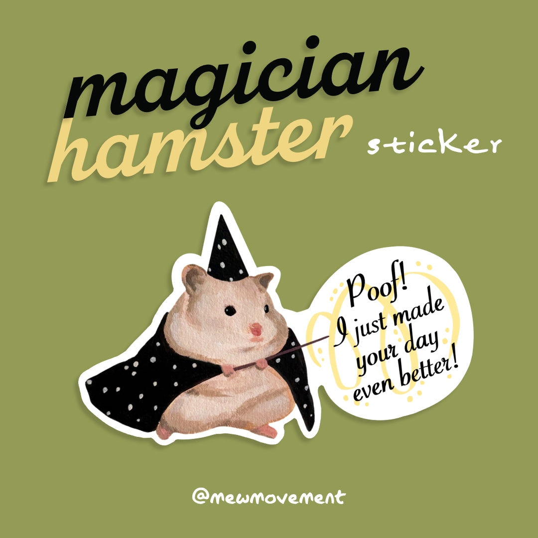 Magician Hamster Sticker