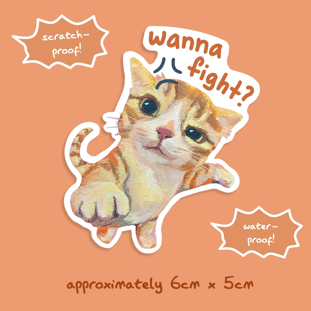 Wanna Fight? Sticker